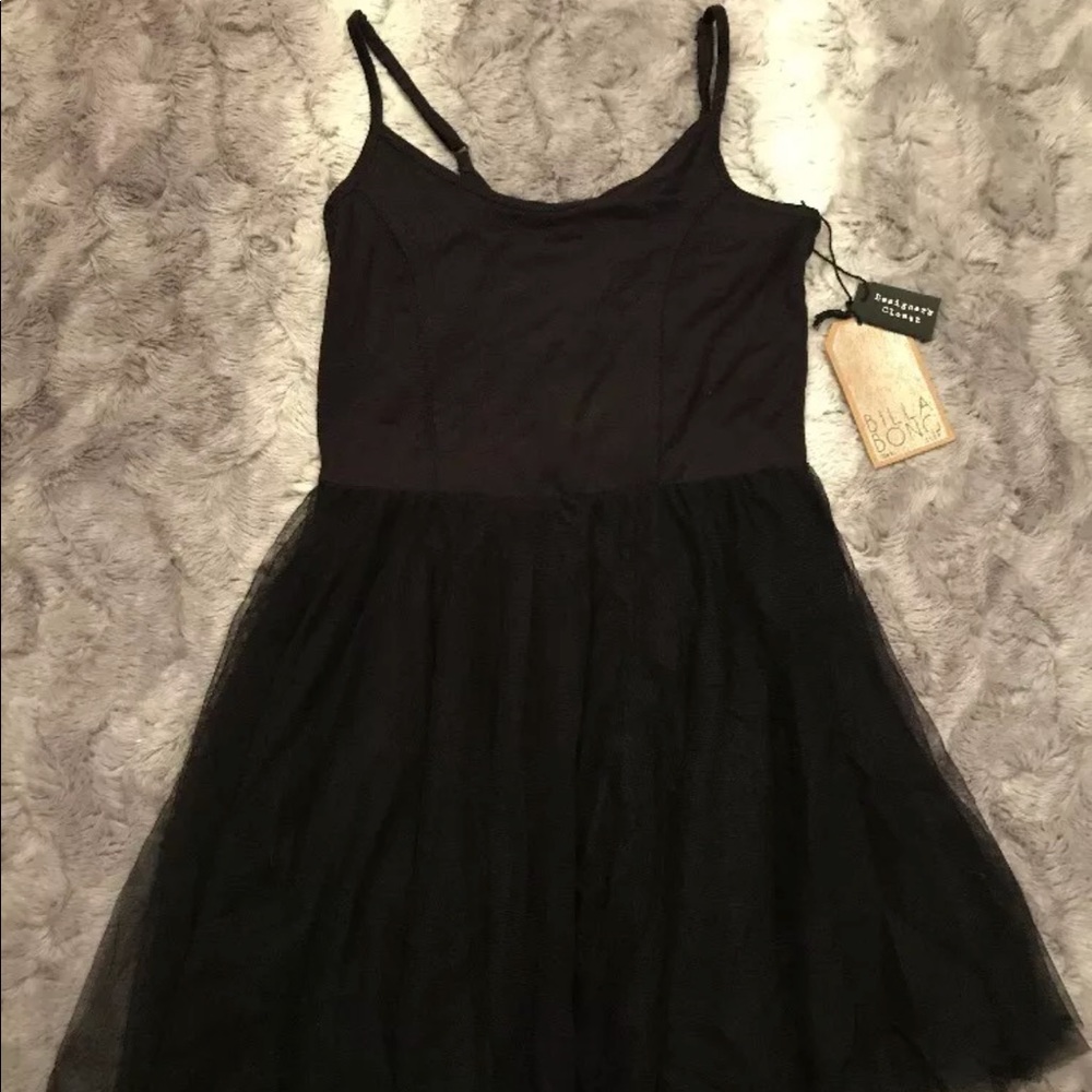 Billabong Black Spaghetti Strap Ballerina Dress S